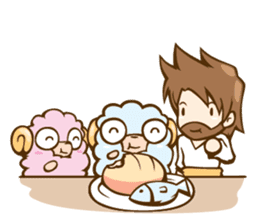 Little Lamb & the Shepherd 1 sticker #1240911