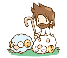 Little Lamb & the Shepherd 1 sticker #1240912