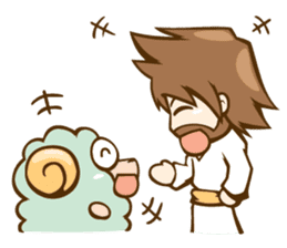 Little Lamb & the Shepherd 1 sticker #1240916
