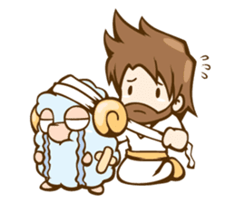 Little Lamb & the Shepherd 1 sticker #1240919
