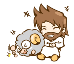 Little Lamb & the Shepherd 1 sticker #1240920