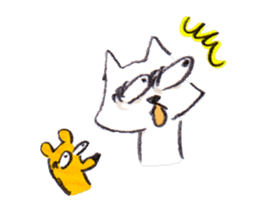 With a cat and a mouse and cheese sticker #1241062