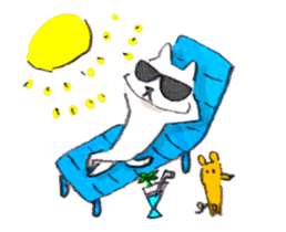 With a cat and a mouse and cheese sticker #1241066