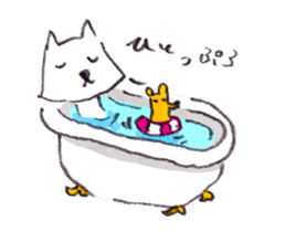 With a cat and a mouse and cheese sticker #1241080