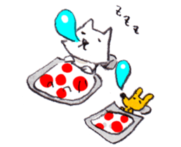 With a cat and a mouse and cheese sticker #1241081