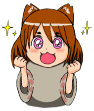 Animal ear girls sticker #1241644