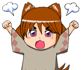 Animal ear girls sticker #1241646