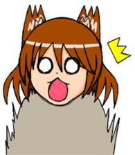 Animal ear girls sticker #1241647