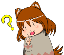 Animal ear girls sticker #1241649