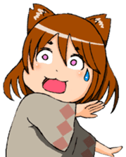 Animal ear girls sticker #1241650