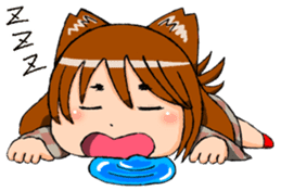 Animal ear girls sticker #1241651