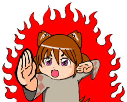 Animal ear girls sticker #1241652