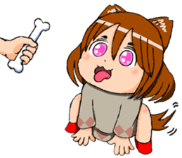 Animal ear girls sticker #1241653