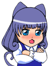 Animal ear girls sticker #1241656