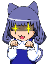 Animal ear girls sticker #1241657