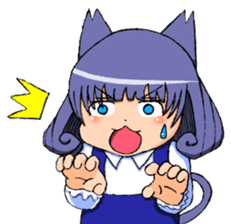 Animal ear girls sticker #1241660