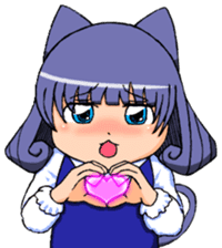 Animal ear girls sticker #1241663