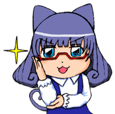 Animal ear girls sticker #1241664