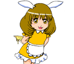 Animal ear girls sticker #1241668