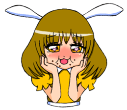 Animal ear girls sticker #1241670