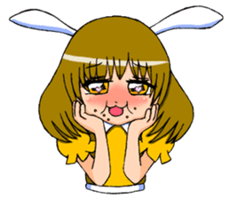 Animal ear girls sticker #1241670