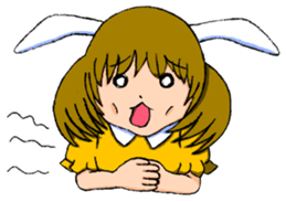 Animal ear girls sticker #1241672