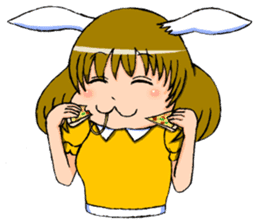 Animal ear girls sticker #1241673