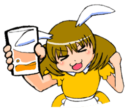 Animal ear girls sticker #1241675