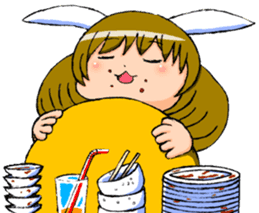 Animal ear girls sticker #1241676