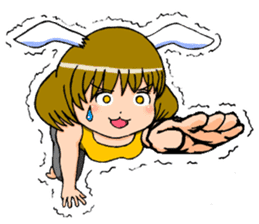 Animal ear girls sticker #1241678
