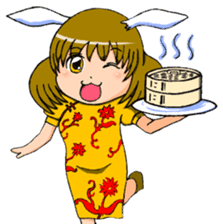 Animal ear girls sticker #1241679