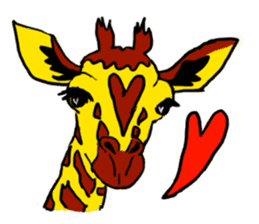 Giraffe and friends sticker #1242964