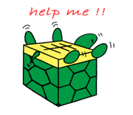 Cube type animal sticker #1243202