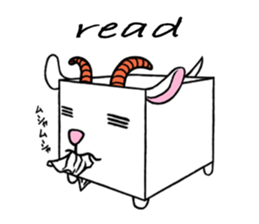 Cube type animal sticker #1243204