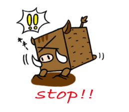 Cube type animal sticker #1243208