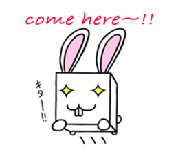 Cube type animal sticker #1243209