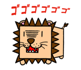 Cube type animal sticker #1243213