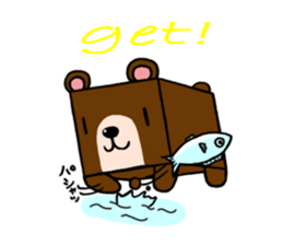 Cube type animal sticker #1243215