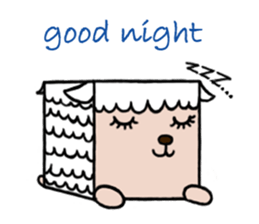 Cube type animal sticker #1243218