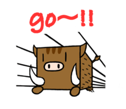 Cube type animal sticker #1243219