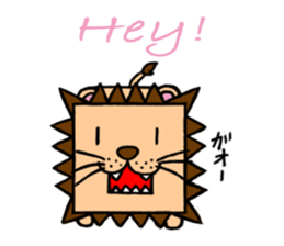 Cube type animal sticker #1243224