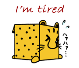 Cube type animal sticker #1243228