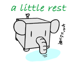 Cube type animal sticker #1243230