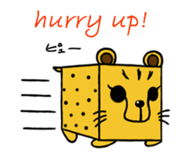 Cube type animal sticker #1243231