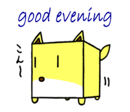 Cube type animal sticker #1243237
