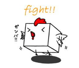 Cube type animal sticker #1243241