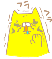 Crazy yellow cat. sticker #1243489