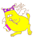 Crazy yellow cat. sticker #1243499