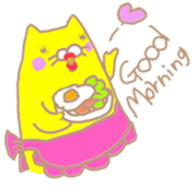 Crazy yellow cat. sticker #1243500