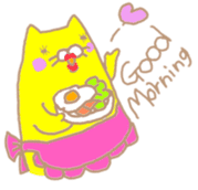 Crazy yellow cat. sticker #1243500